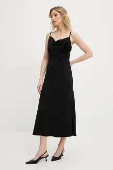 Answear Lab rochie culoarea negru, midi, drept imagine
