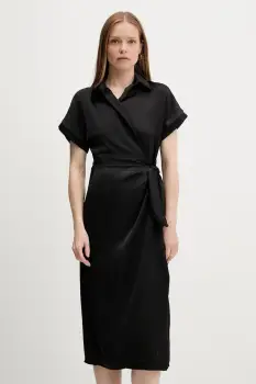 Answear Lab rochie culoarea negru, midi, drept imagine