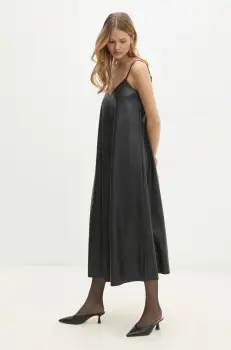 Answear Lab rochie culoarea negru, midi, drept imagine