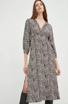 Answear Lab rochie culoarea negru, midi, drept imagine