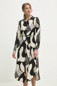 Answear Lab rochie culoarea negru, midi, drept imagine