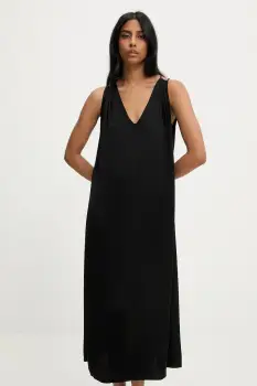 Answear Lab rochie culoarea negru, midi, drept imagine