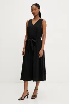 Answear Lab rochie culoarea negru, midi, evazati imagine