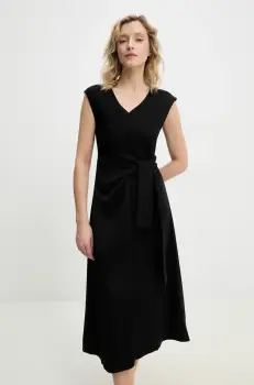 Answear Lab rochie culoarea negru, midi, evazati imagine