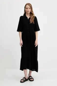 Answear Lab rochie culoarea negru, midi, evazati imagine