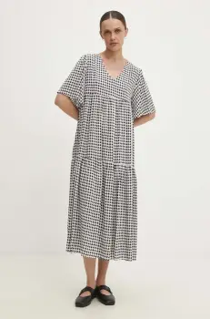 Answear Lab rochie culoarea negru, midi, evazati imagine