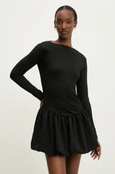 Answear Lab rochie culoarea negru, midi, evazati imagine