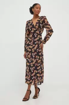 Answear Lab rochie culoarea negru, midi, evazati imagine