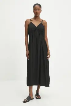 Answear Lab rochie culoarea negru, midi, evazati imagine