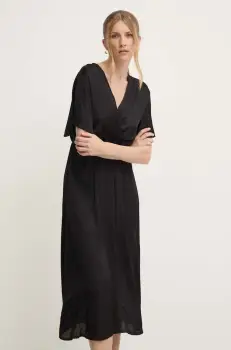 Answear Lab rochie culoarea negru, midi, evazati imagine