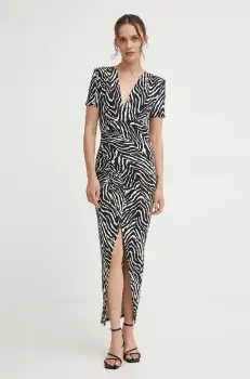 Answear Lab rochie culoarea negru, midi, mulata imagine