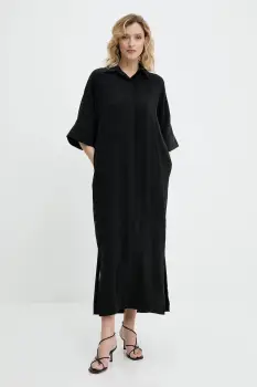Answear Lab rochie culoarea negru, midi, oversize imagine