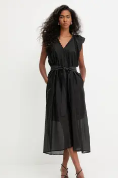 Answear.LAB rochie culoarea negru, midi, oversize imagine