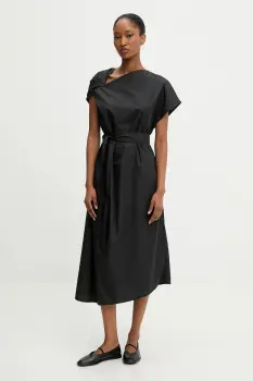 Answear Lab rochie culoarea negru, midi, oversize imagine