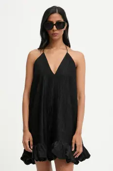 Answear.LAB rochie culoarea negru, mini, drept imagine