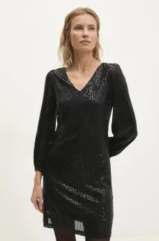 Answear Lab rochie culoarea negru, mini, drept imagine