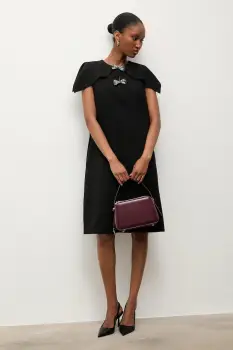 Answear.LAB rochie culoarea negru, mini, drept imagine