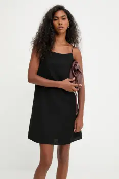 Answear.LAB rochie culoarea negru, mini, drept imagine