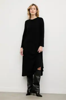 Answear.LAB rochie culoarea negru, mini, evazati imagine