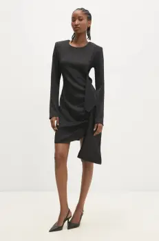 Answear Lab rochie culoarea negru, mini, evazati imagine