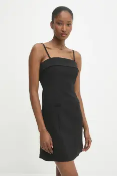 Answear Lab rochie culoarea negru, mini, evazati imagine