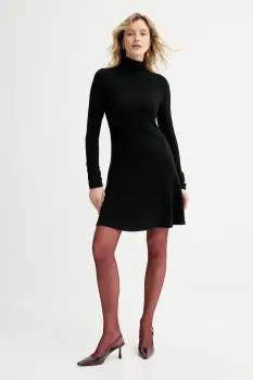 Answear.LAB rochie culoarea negru, mini, evazati imagine