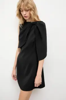 Answear.LAB rochie culoarea negru, mini, evazati imagine