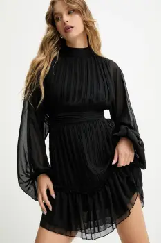 Answear.LAB rochie culoarea negru, mini, evazati imagine