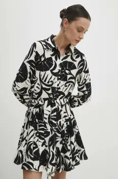 Answear Lab rochie culoarea negru, mini, evazati imagine