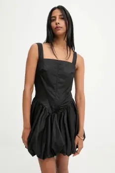 Answear.LAB rochie culoarea negru, mini, evazati imagine