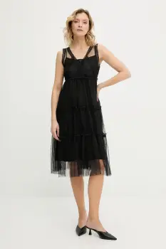 Answear Lab rochie culoarea negru, mini, evazati imagine