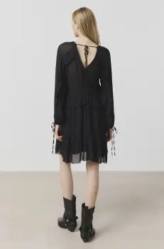 Answear Lab rochie culoarea negru, mini, evazati imagine