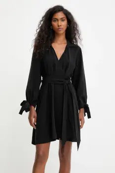 Answear.LAB rochie culoarea negru, mini, evazati imagine