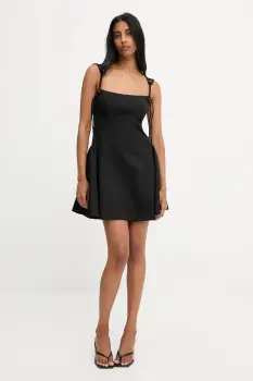 Answear.LAB rochie culoarea negru, mini, evazati imagine