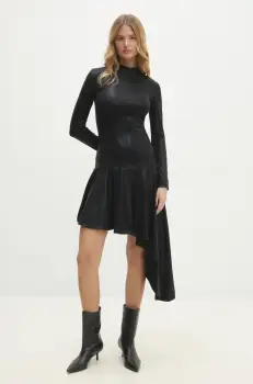 Answear Lab rochie culoarea negru, mini, evazati imagine
