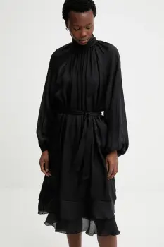 Answear.LAB rochie culoarea negru, mini, evazati imagine