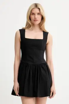 Answear Lab rochie culoarea negru, mini, evazati imagine