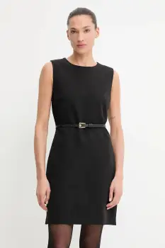 Answear.LAB rochie culoarea negru, mini, evazati imagine