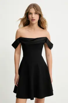 Answear.LAB rochie culoarea negru, mini, evazati imagine