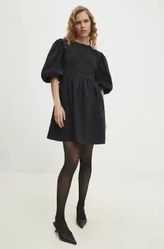 Answear Lab rochie culoarea negru, mini, evazati imagine