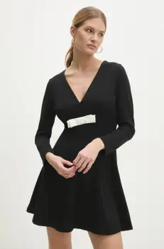 Answear Lab rochie culoarea negru, mini, evazati imagine