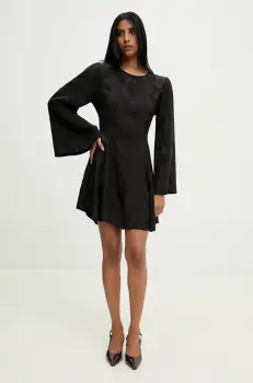 Answear Lab rochie culoarea negru, mini, evazati imagine