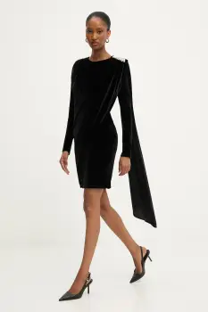 Answear.LAB rochie culoarea negru, mini, mulata imagine