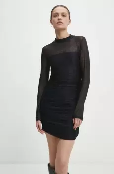 Answear Lab rochie culoarea negru, mini, mulata imagine