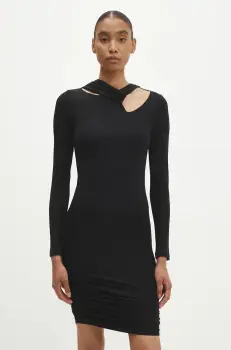 Answear Lab rochie culoarea negru, mini, mulata imagine