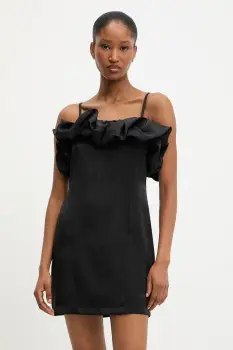 Answear Lab rochie culoarea negru, mini, mulata imagine