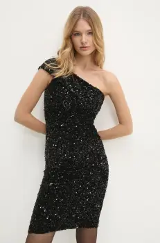 Answear Lab rochie culoarea negru, mini, mulata imagine