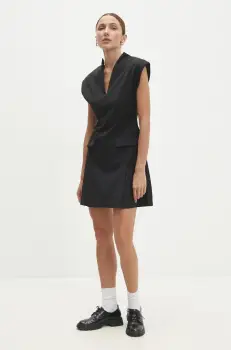 Answear Lab rochie culoarea negru, mini, mulata imagine