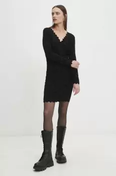 Answear Lab rochie culoarea negru, mini, mulata imagine