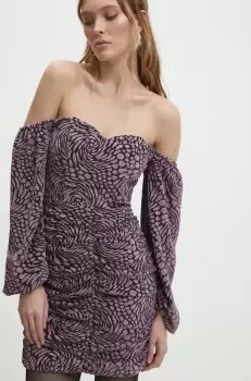 Answear Lab rochie culoarea negru, mini, mulata imagine